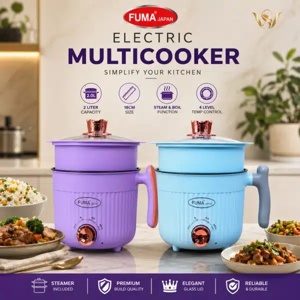 FUMA JAPAN Electric Multicooker FMC-182 (2 Liter) FUMA JAPAN Electric Multicooker FMC-182 (2 Liter) - Image 1